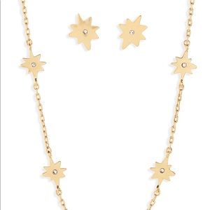 Madewell Starshine Necklace and Earring Set